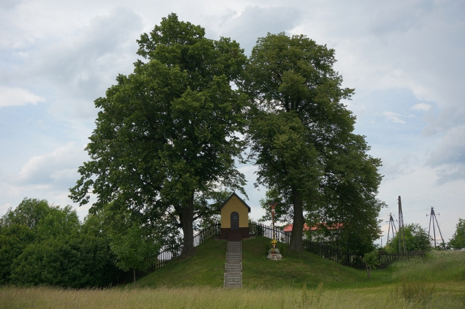 Współczesna fotografia. Przedstawia drzewa i pośród nich kapliczkę. Są to lipy Sobieskiego w Koszęcinie. Historia mówi, że lipy te zostały zasadzone, a kapliczka zbudowana w roku 1683. Niestety w 1942 roku lipy zostały ścięte, a kapliczka zdewastowana przez Niemców. W 1947 roku harcerze z ZHP posadzili nowe lipy, pod koniec XX wieku odbudowano również kapliczkę. Historia koszęcińskich lip jest znakomitym przykładem siły legendy króla Jana III.