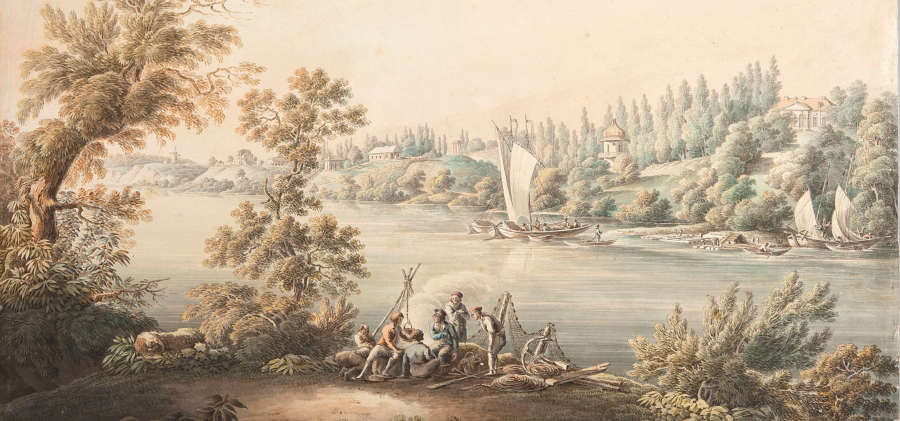 Zygmunt Vogel, Widok Młocin, 1803, ze zbiorów Muzeum Narodowego w Warszawie