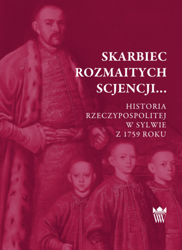 Okładka książki w kolorze magenty z przedstawieniem mężczyzny z wąsem i trzema synami - chłopcami.